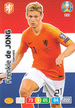 Frenkie de Jong Netherlands Panini UEFA EURO 2020#233